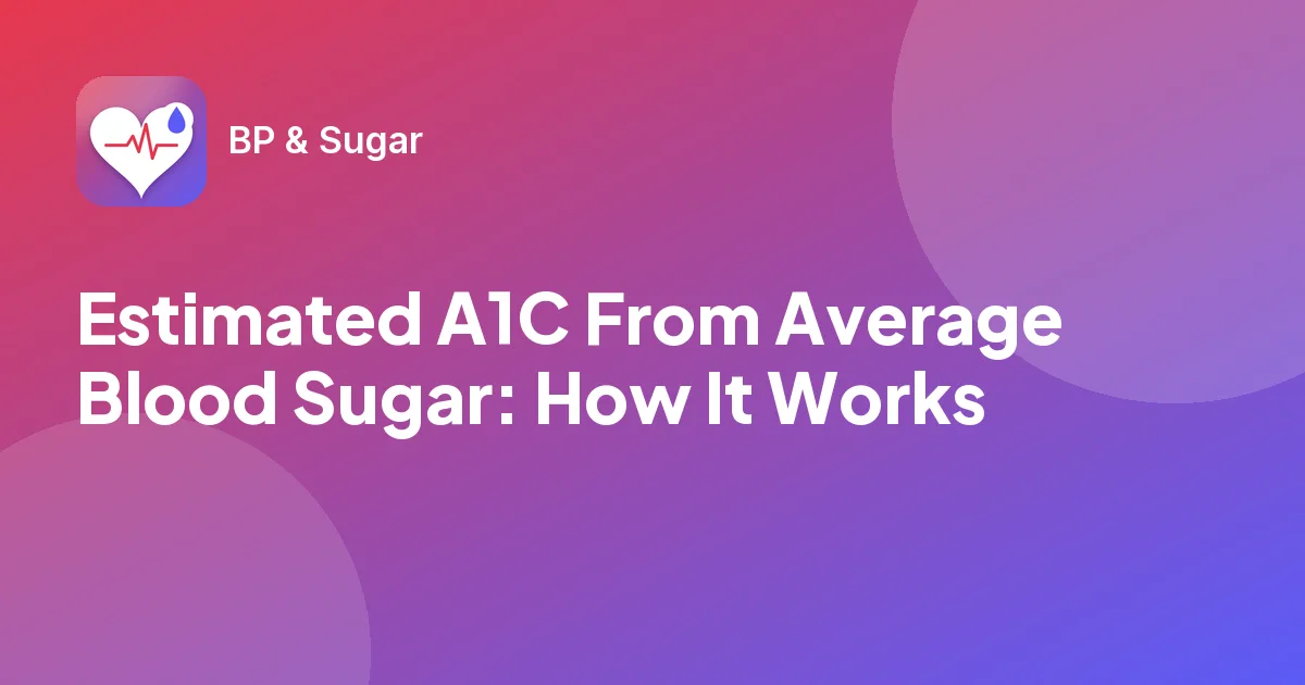 Estimated A1C From Average Blood Sugar: How It Works