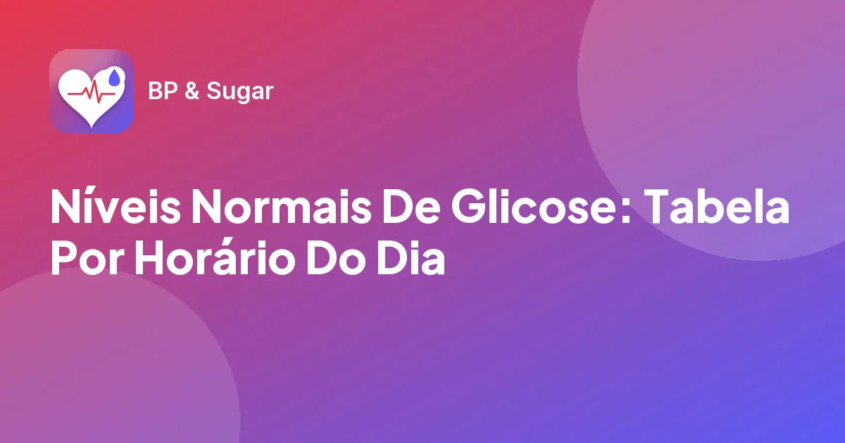 Níveis Normais De Glicose: Tabela Por Horário Do Dia